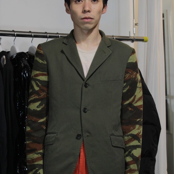 CdG HOMME Switching camo tailored jacket | Vintage.City Vintage Shops, Vintage Fashion Trends
