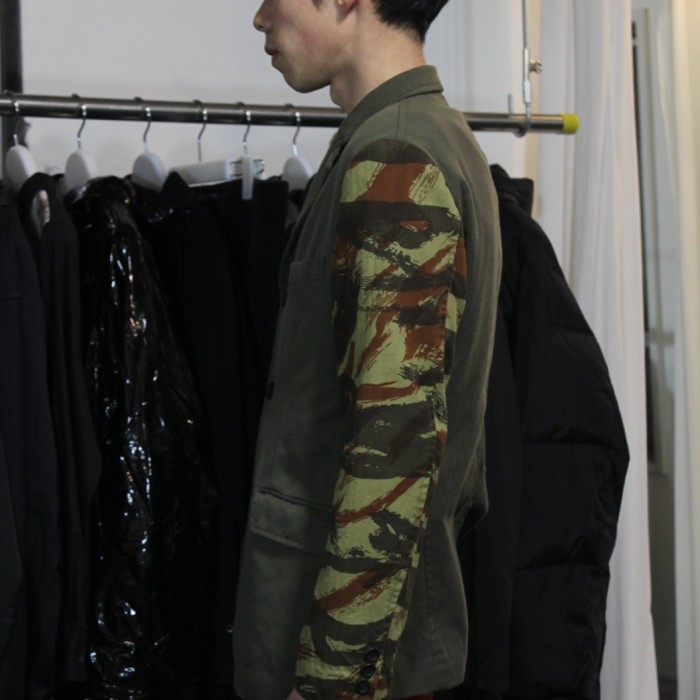 CdG HOMME Switching camo tailored jacket | Vintage.City 古着屋、古着コーデ情報を発信