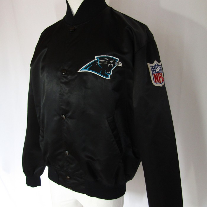 90’s STARTER Nylon Carolina Panthers Bomber Jacket U.S Made SizeM | Vintage.City 빈티지숍, 빈티지 코디 정보