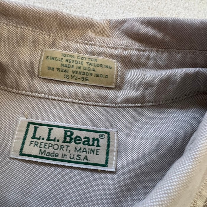 80s L.L.Bean USA製 エルエルビーン 長袖 シャツ ベージュ アイボリー L ヴィンテージ | Vintage.City 古着屋、古着コーデ情報を発信