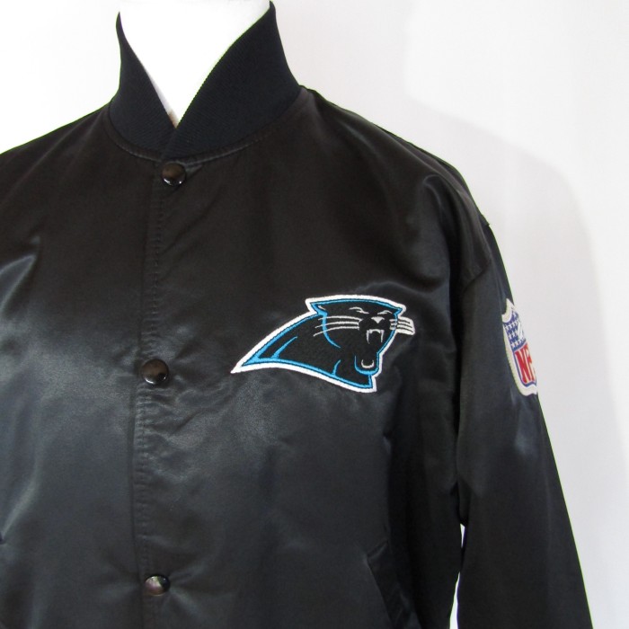 90’s STARTER Nylon Carolina Panthers Bomber Jacket U.S Made SizeM | Vintage.City 古着屋、古着コーデ情報を発信