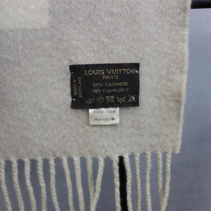 LOUIS VUITTON LOGO DESIGN CASHMERE100% MUFFLER/ルイヴィトンバローダロゴデザインカシミヤ100%マフラー | Vintage.City 古着屋、古着コーデ情報を発信