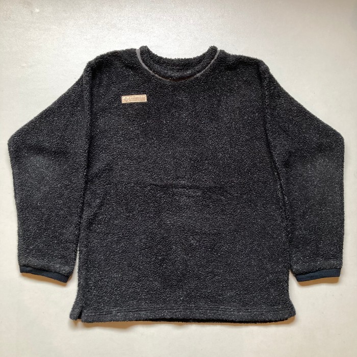 90s Columbia fleece pullover “BLK color” 90年代 97年製 コロンビア フリースプルオーバー 黒 | Vintage.City 빈티지숍, 빈티지 코디 정보