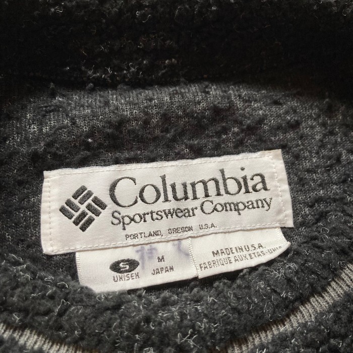 90s Columbia fleece pullover “BLK color” 90年代 97年製 コロンビア フリースプルオーバー 黒 | Vintage.City 빈티지숍, 빈티지 코디 정보