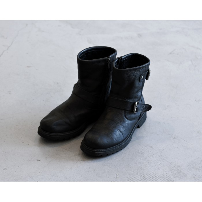 Vintage Side Zip Black Leather Belt Boots Made in SPAIN | Vintage.City Vintage Shops, Vintage Fashion Trends