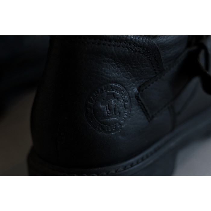 Vintage Side Zip Black Leather Belt Boots Made in SPAIN | Vintage.City 古着屋、古着コーデ情報を発信