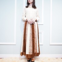 *SPECIAL ITEM* USA VINTAGE Chessa Davis LACE VELOUR DESIGN SET UP/アメリカ古着レースベロアデザインセットアップ | Vintage.City 빈티지숍, 빈티지 코디 정보