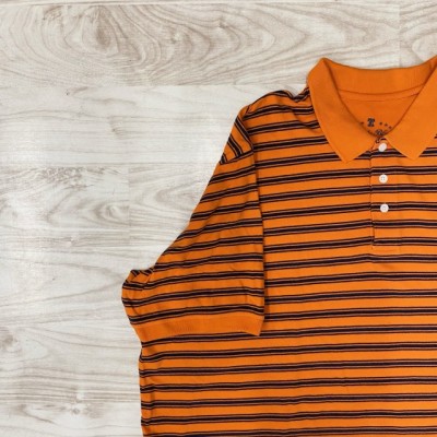 【ノーブランド】 ポロシャツ 橙・紺 3XL | Vintage.City 古着屋、古着コーデ情報を発信