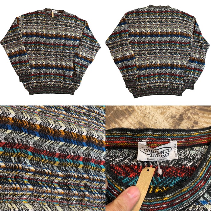 ビンテージ 90年代 イタリア製 クージータイプ 3d コットン セーター | Vintage.City 古着屋、古着コーデ情報を発信