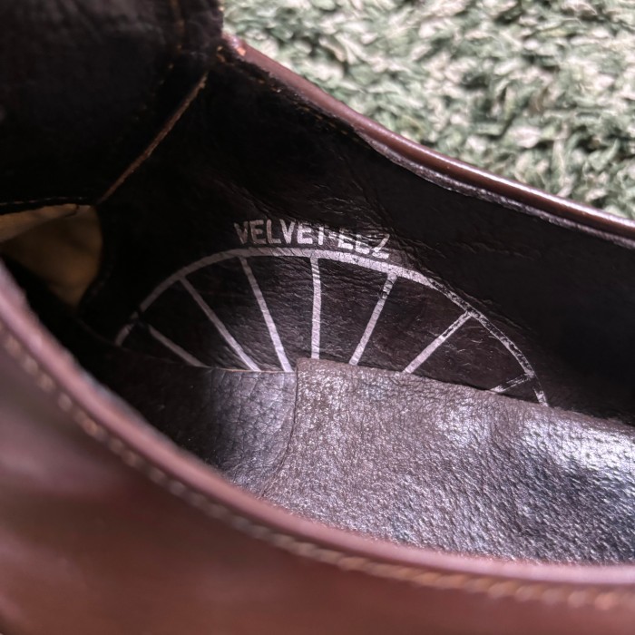 90s VELVET-EEZ Uチップ　レザーシューズ　革靴　USA アメリカ製　ブラウン　MANSON | Vintage.City 빈티지숍, 빈티지 코디 정보