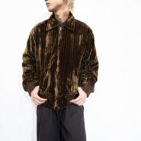 *SPECIAL ITEM* USA VINTAGE NAN shing SHORT LENGTH VELOUR ZIP UP BLOUSON/アメリカ古着ショート丈ベロアジップアップブルゾン | Vintage.City 古着屋、古着コーデ情報を発信