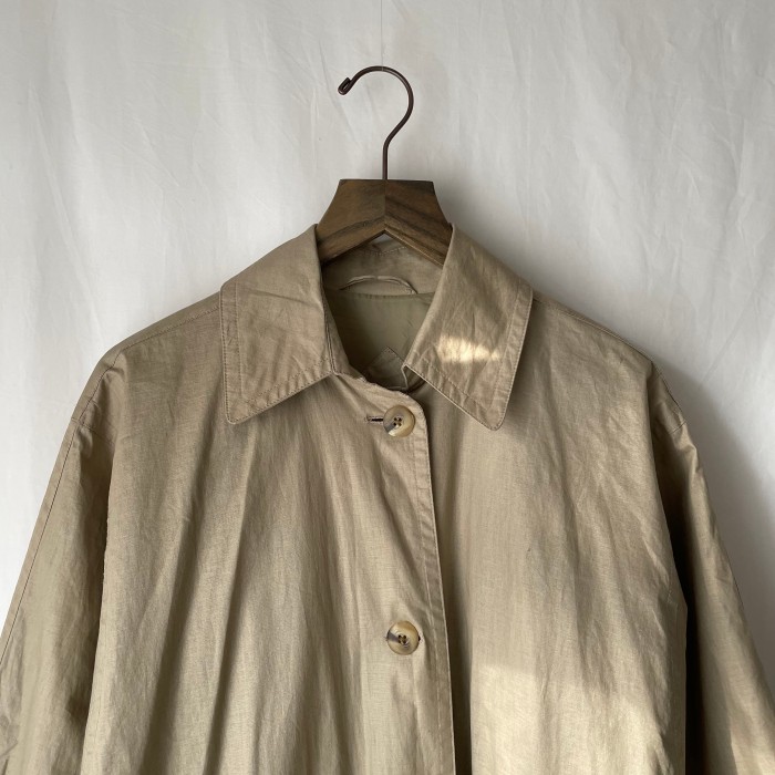 nude color long coat | Vintage.City 古着屋、古着コーデ情報を発信