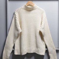 90’s OLD GAP リブ編み モックネック コットン ニット セーター | Vintage.City 古着屋、古着コーデ情報を発信