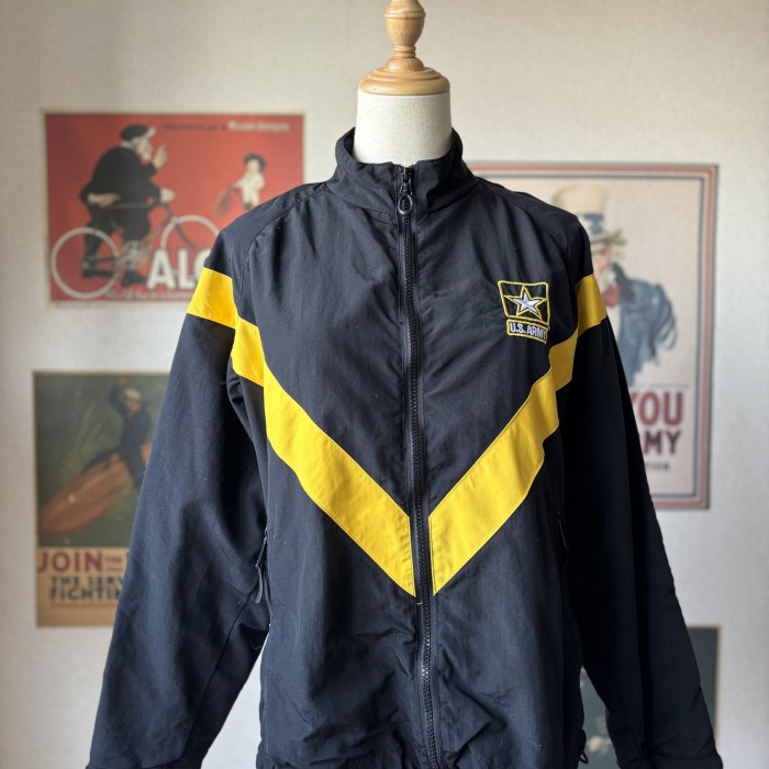 U.S.ARMY アメリカ軍 APFU トレーニング ジャケット ブラック フィットネス | Vintage.City 古着屋、古着コーデ情報を発信