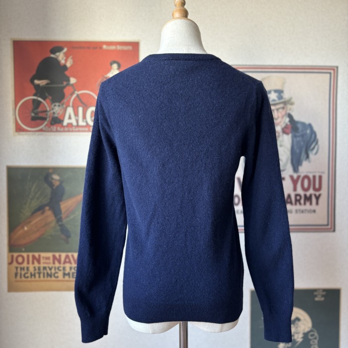 LACOSTE ラコステ クルーネック セーター ニット ネイビー | Vintage.City 古着屋、古着コーデ情報を発信