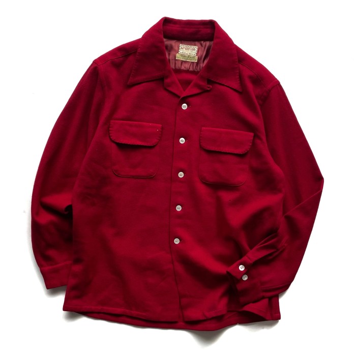 50's McGREGOR "open collor" Wool l/s shirt | Vintage.City 빈티지숍, 빈티지 코디 정보
