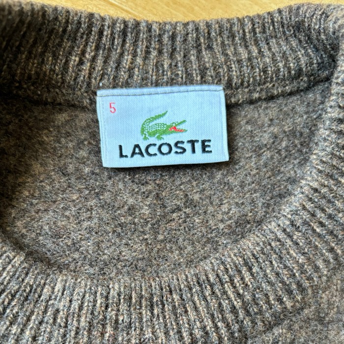 LACOSTE ラコステ クルーネック セーター ニット ブラウン | Vintage.City 古着屋、古着コーデ情報を発信