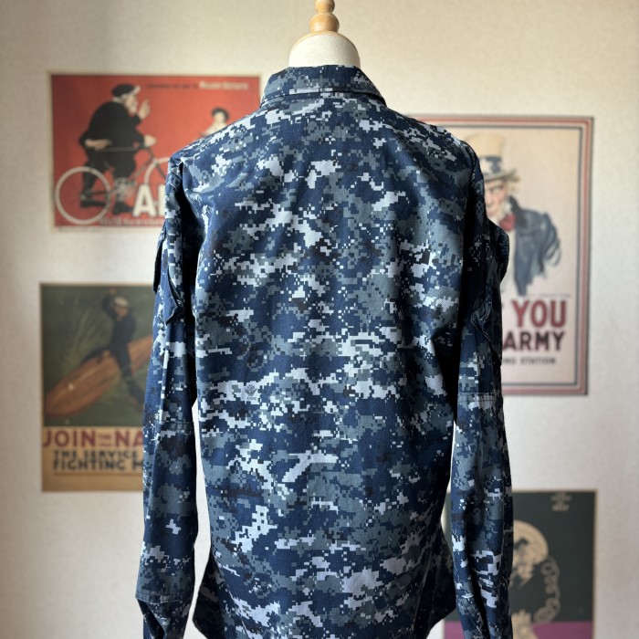 U.S.NAVY アメリカ海軍 NWU デジタルカモ ワークシャツ 刺繍 ゴールド | Vintage.City 빈티지숍, 빈티지 코디 정보