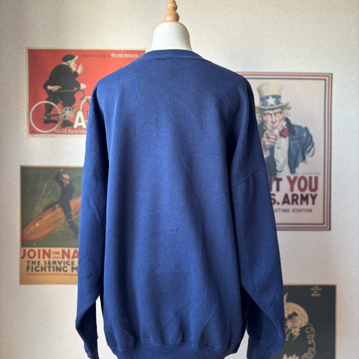 90s Hanes ヘインズ 刺繍 ロゴ スウェット ネイビー | Vintage.City 古着屋、古着コーデ情報を発信