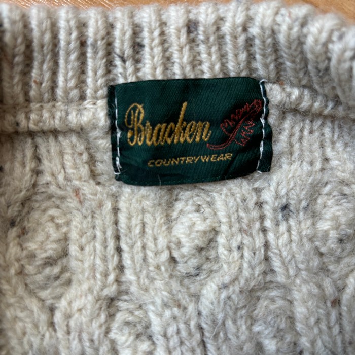 Bracken COUNTRY WEAR ネップ混 アランニット セーター アイボリー | Vintage.City 古着屋、古着コーデ情報を発信
