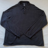 George ジョージ 長袖 ニット ポロ シャツ セーター ブラック L | Vintage.City 古着屋、古着コーデ情報を発信