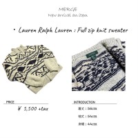 Lauren Ralph Lauren Full zip knit sweater | Vintage.City 古着屋、古着コーデ情報を発信