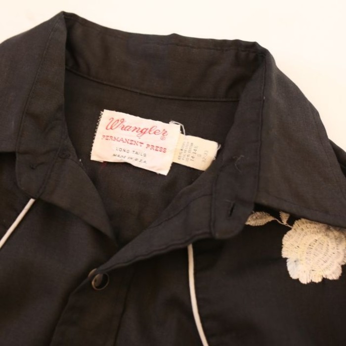 Wrangler Black Western Shirt | Vintage.City 古着屋、古着コーデ情報を発信