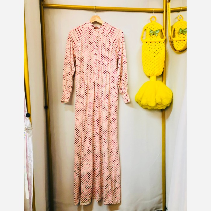 70s Cherry print knit maxi dress | Vintage.City 빈티지숍, 빈티지 코디 정보