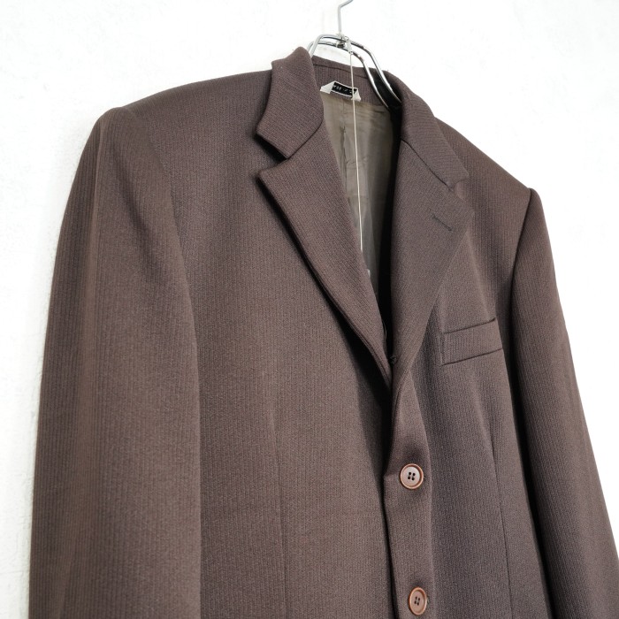 EU VINTAGE TREND STUDIO ABSOLUTE AST BROWN COLOR DESIGN SET UP SUIT MADE IN ITALY/ヨーロッパ古着ブラウンカラーデザインセットアップスーツ | Vintage.City 빈티지숍, 빈티지 코디 정보
