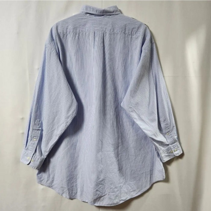 90s ラルフローレン　BDシャツ　長袖 ストライプ　青　白　サイズXL相当 | Vintage.City 古着屋、古着コーデ情報を発信