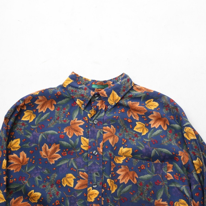 アイゾッド フローラル柄 レーヨン 長袖シャツ IZOD Floral Patterned Rayon L/S Shirt # | Vintage.City 古着屋、古着コーデ情報を発信