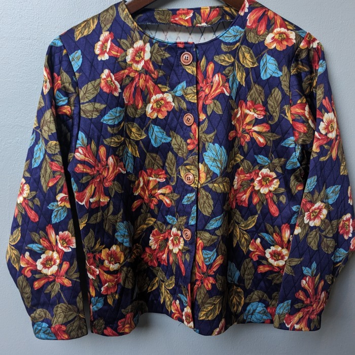 Flower print quilting Jacket | Vintage.City 빈티지숍, 빈티지 코디 정보