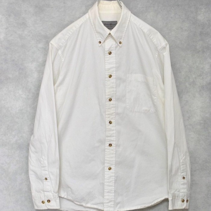 “ eddie bauer ” white cotton BD shirts | Vintage.City 古着屋、古着コーデ情報を発信