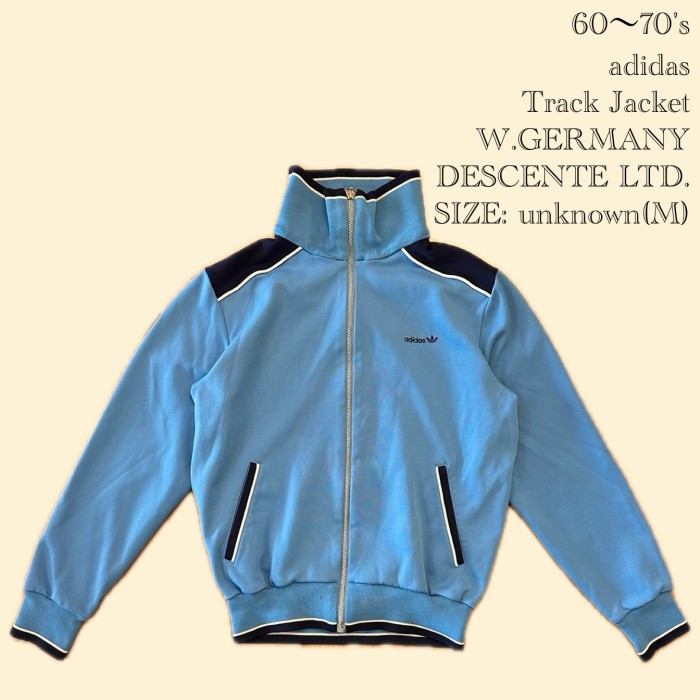 70's adidas "W.GERMANY" "DESCENTE LTD." "Trefoil Logo" Track Jacket - unknown (M) | Vintage.City 빈티지숍, 빈티지 코디 정보