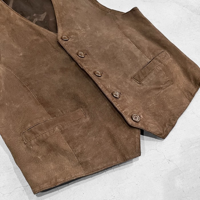 pig suède leather vest" | Vintage.City 古着屋、古着コーデ情報を発信
