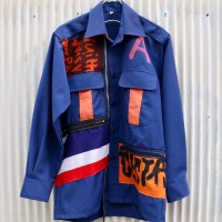 【"CUSTOM" anarchy design shirt jacket】 | Vintage.City 빈티지숍, 빈티지 코디 정보