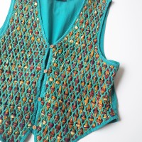 India cotton mesh vest | Vintage.City 古着屋、古着コーデ情報を発信