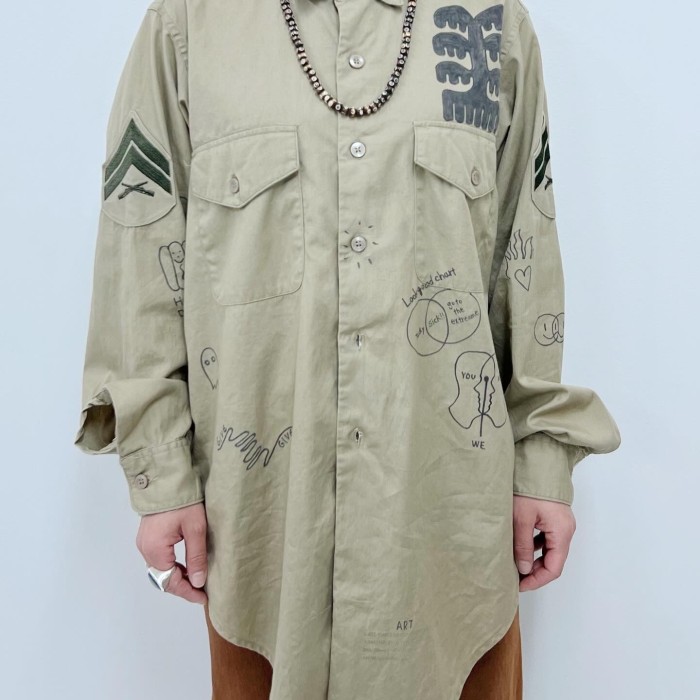 trlp 60s vintage US ARMY poplin shirt | Vintage.City 古着屋、古着コーデ情報を発信