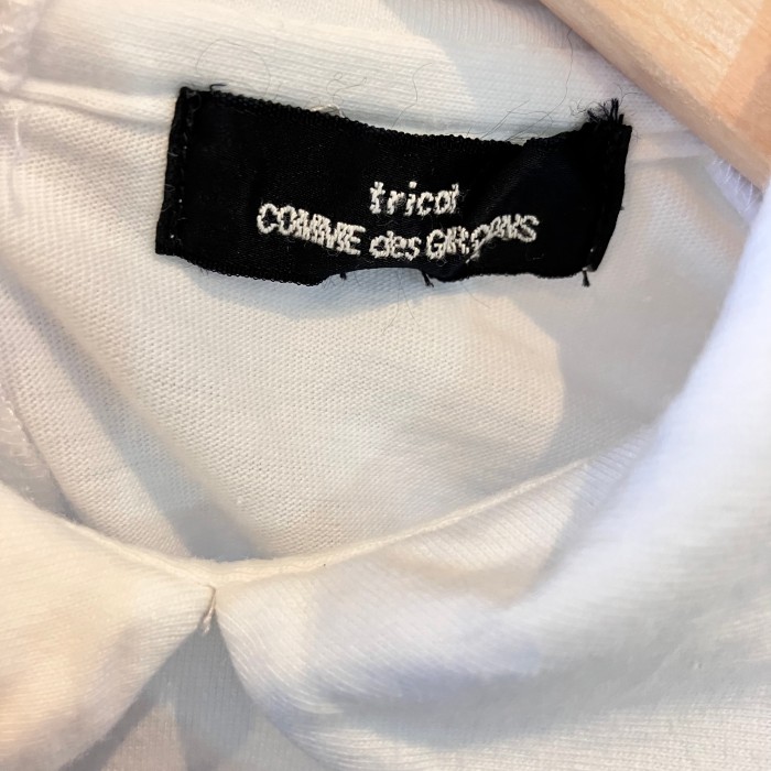 tricot COMME des GARCONS トリコ コムデギャルソン 丸襟 ポロシャツ 白シャツ 半袖 背面ボタン ホワイト レディース Sサイズ | Vintage.City 빈티지숍, 빈티지 코디 정보
