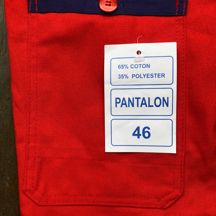 EURO WORK PANTALON RED X NAVY (EURO46) | Vintage.City 古着屋、古着コーデ情報を発信