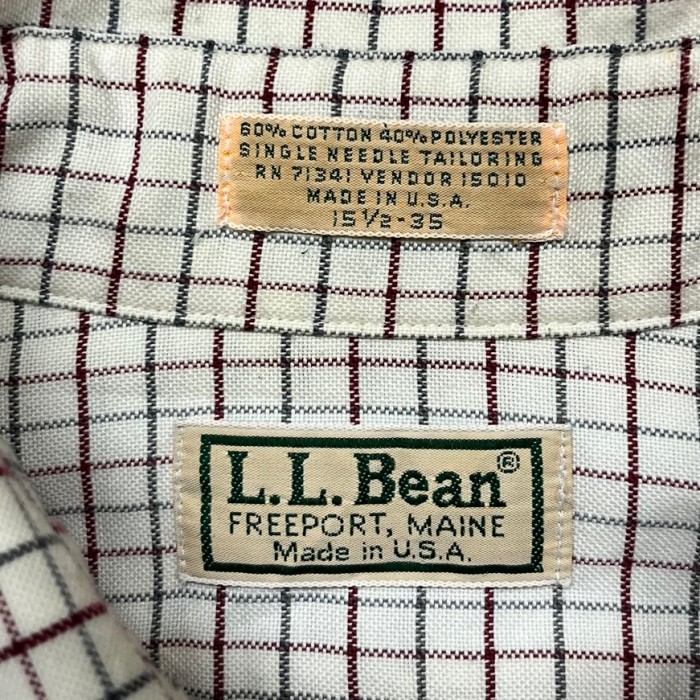 80'S LL Bean オックスフォード 長袖 BDシャツ タッターソールチェック USA製 (VINTAGE) | Vintage.City 빈티지숍, 빈티지 코디 정보