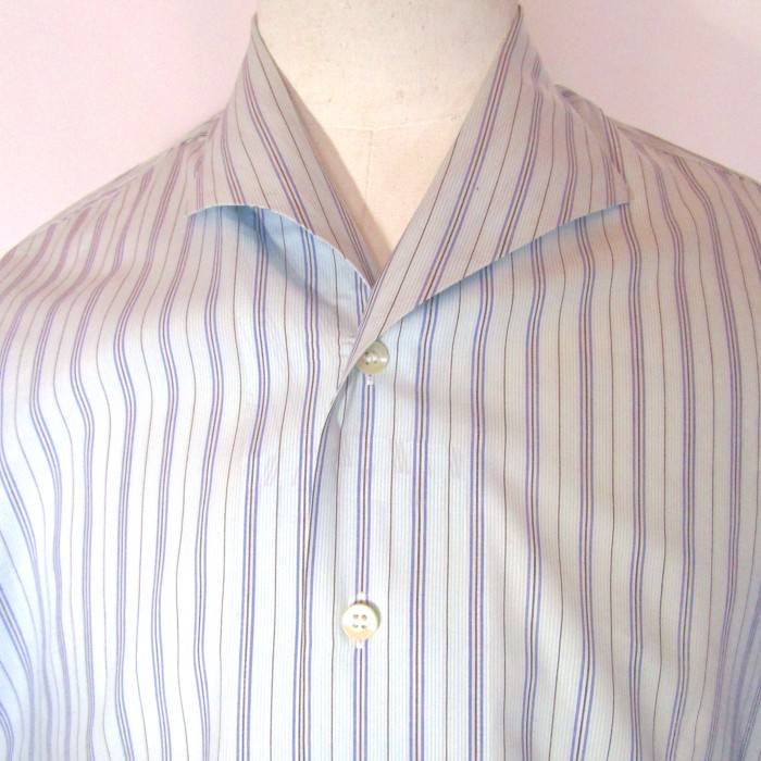 80’s miyake design studio Stripe open color shirt | Vintage.City 古着屋、古着コーデ情報を発信