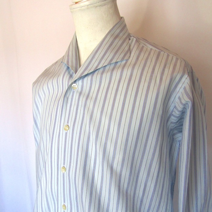 80’s miyake design studio Stripe open color shirt | Vintage.City 빈티지숍, 빈티지 코디 정보