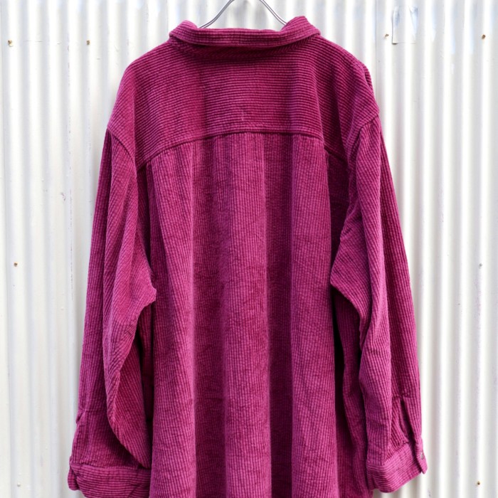 【"L.L.BEAN" purple 3X loose corduroy shirt】 | Vintage.City 古着屋、古着コーデ情報を発信