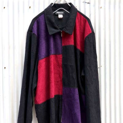 【panel switching design suede blouson】 | Vintage.City 古着屋、古着コーデ情報を発信