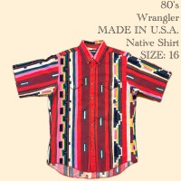 80's Wrangler MADE IN U.S.A. Native Shirt - 16 | Vintage.City 古着屋、古着コーデ情報を発信