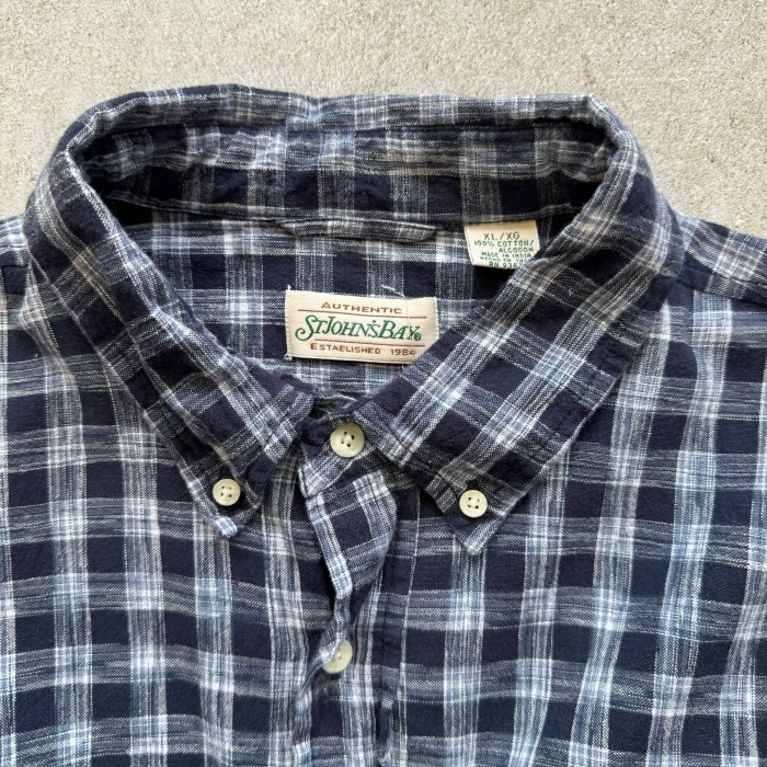 90s st john's bay S/S check shirt | Vintage.City 古着屋、古着コーデ情報を発信