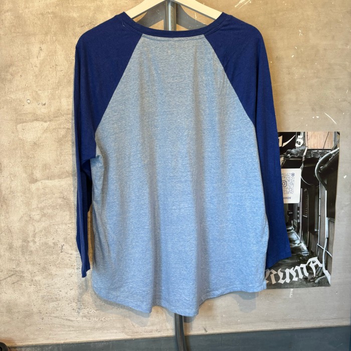 OLD NAVY　ラグランロングTシャツ　XLサイズ　コットン、ポリ　ブルー×ライトブルー　2609 | Vintage.City 빈티지숍, 빈티지 코디 정보