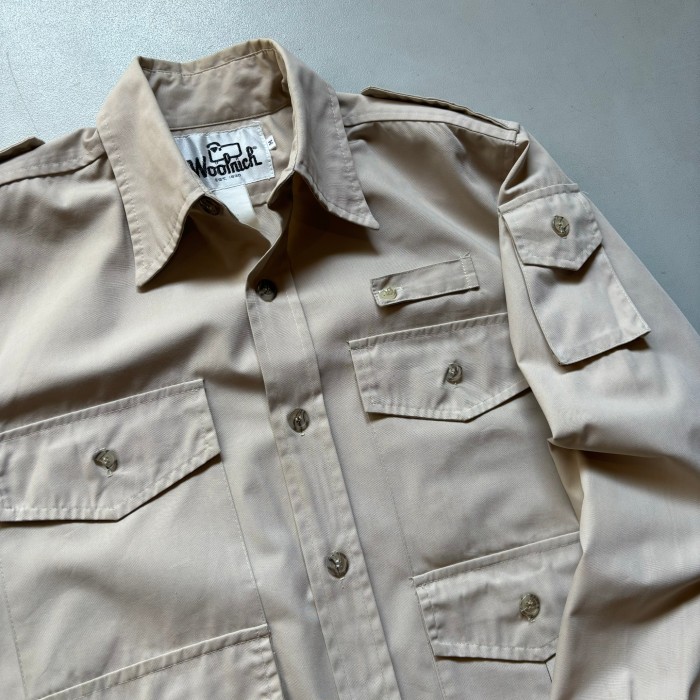 70s Woolrich safari jacket “size M” 70年代 ウールリッチ サファリジャケット ボックスカット | Vintage.City 빈티지숍, 빈티지 코디 정보
