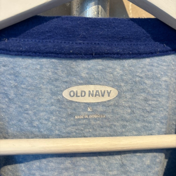 OLD NAVY　ラグランロングTシャツ　XLサイズ　コットン、ポリ　ブルー×ライトブルー　2609 | Vintage.City 古着屋、古着コーデ情報を発信